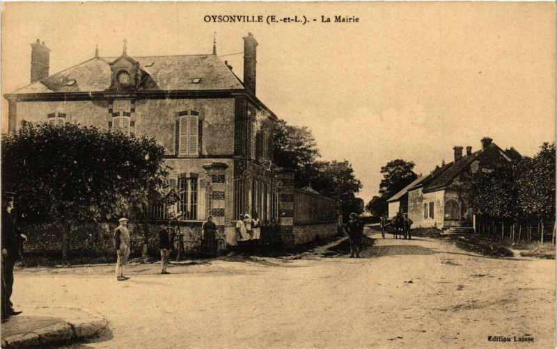 Carte postale ancienne Oysonville - La Mairie à Oysonville
