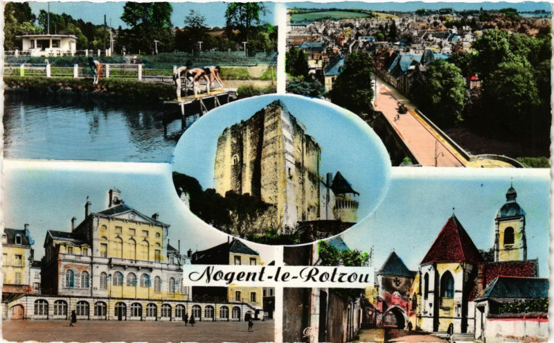 Carte postale ancienne Nogent-le-Rotrou - Scenes à Nogent-le-Rotrou