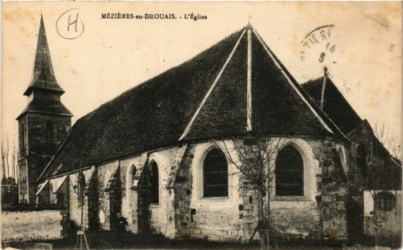 Carte postale ancienne Mezieres-en-Drouais - L'Eglise à Mézières-en-Drouais
