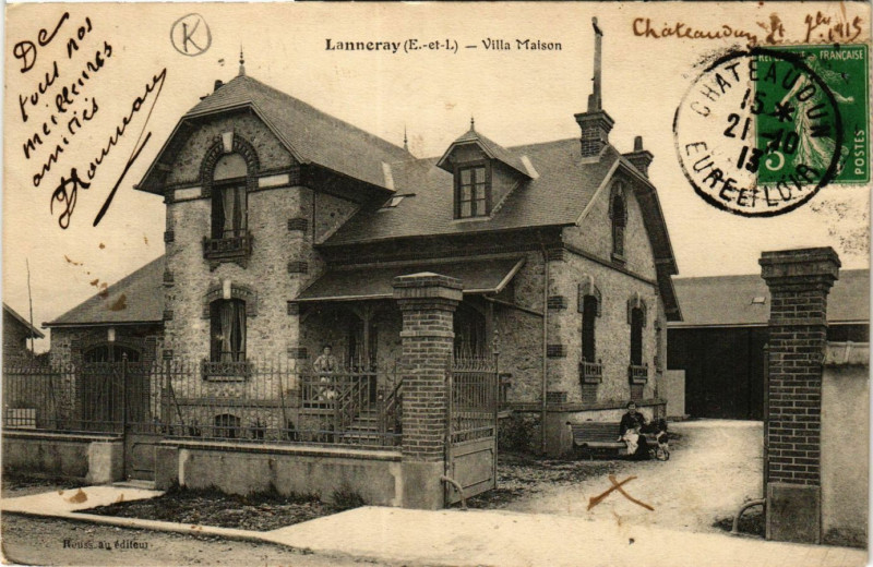 Carte postale ancienne Lanneray - Villa Maison