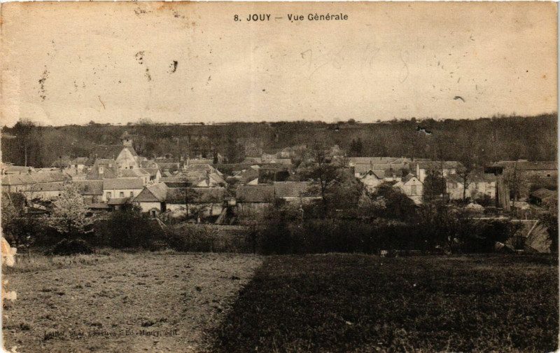 Carte postale ancienne Jouy - Vue générale à Jouy