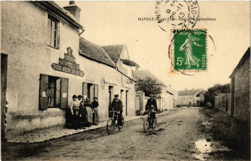 Carte postale ancienne Havelu - Cafe de l'Agriculture à Havelu