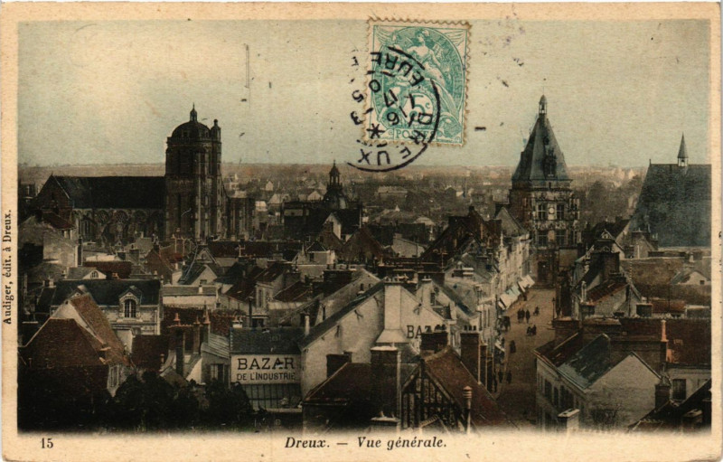 Carte postale ancienne Dreux - Vue génétale à Dreux