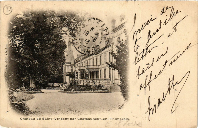 Carte postale ancienne Chateauneuf-en-Thymerais - Chateau de St-Vincent à Châteauneuf-en-Thymerais