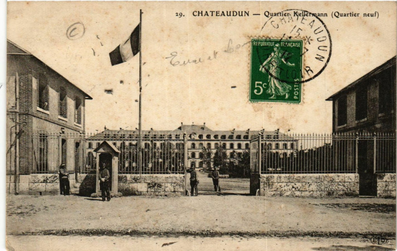 Carte postale ancienne Chateaudun - Quartier Kellermann - Quartier neuf à Châteaudun