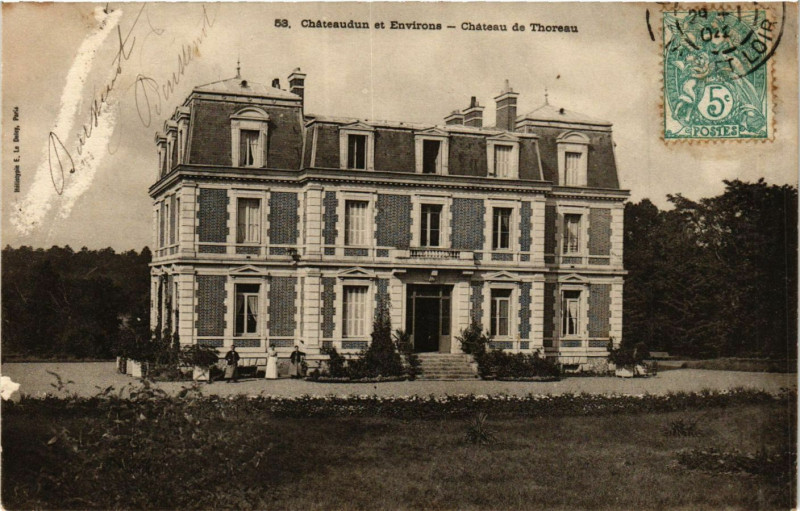 Carte postale ancienne Chateaudun - Environs - Chateau de Thoreau à Châteaudun