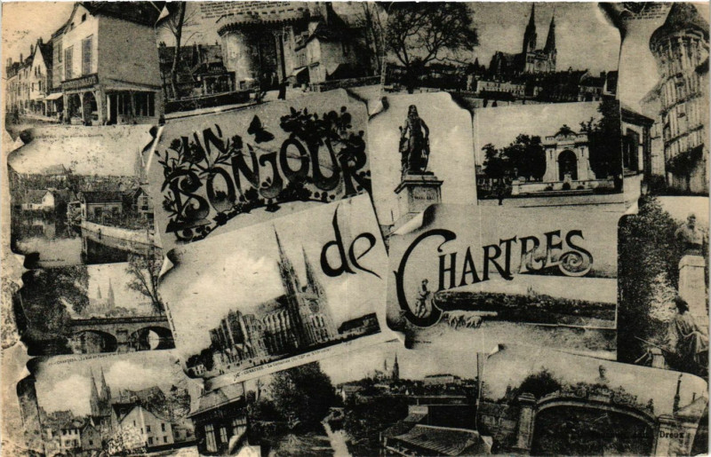 Carte postale ancienne Chartres - Scenes - Un Bonjour de Chartres à Chartres