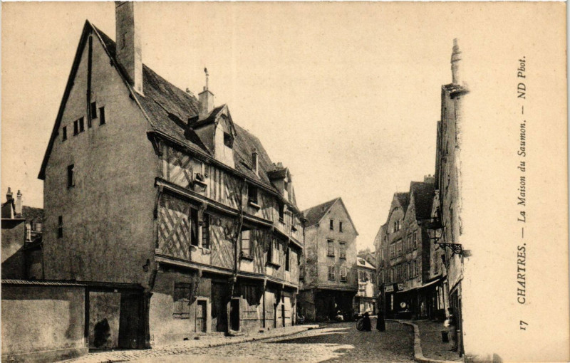 Carte postale ancienne Chartres - La Maison du Saumon à Chartres