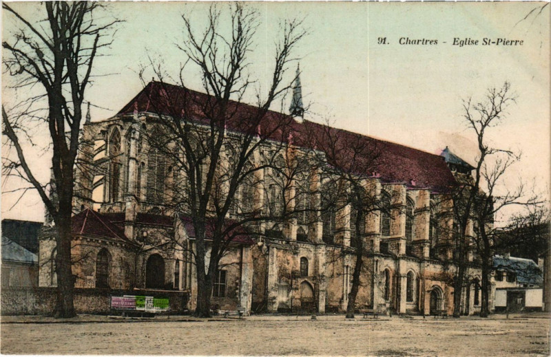 Carte postale ancienne Chartres - Eglise St-Pierre à Chartres