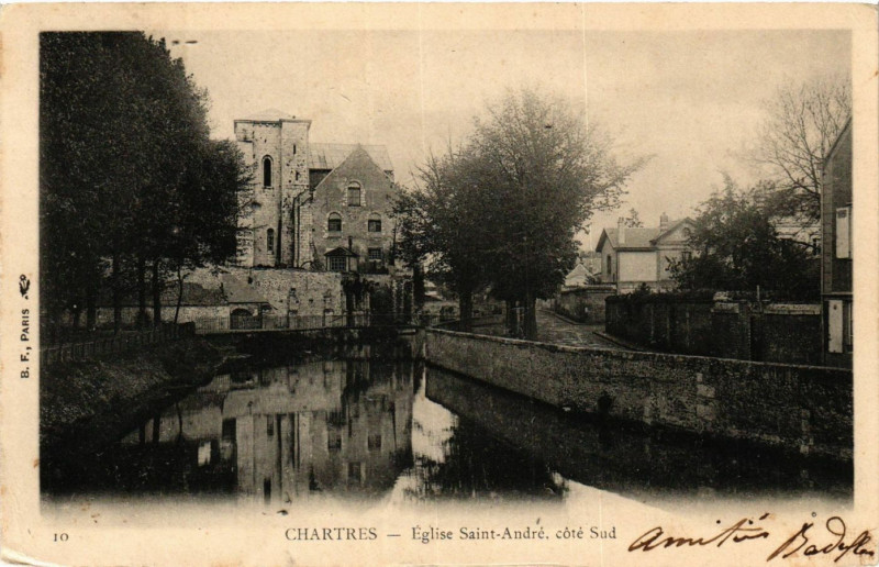 Carte postale ancienne Chartres - Eglise St-Andre - cote Sud à Chartres
