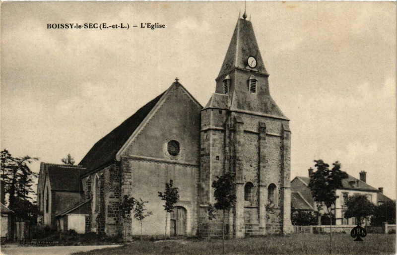 Carte postale ancienne Boissy-le-Sec - L'Eglise