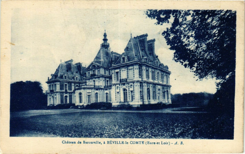 Carte postale ancienne Beville-le-Comte - Chateau de Baronville - a Beville-le-Comte à Béville-le-Comte