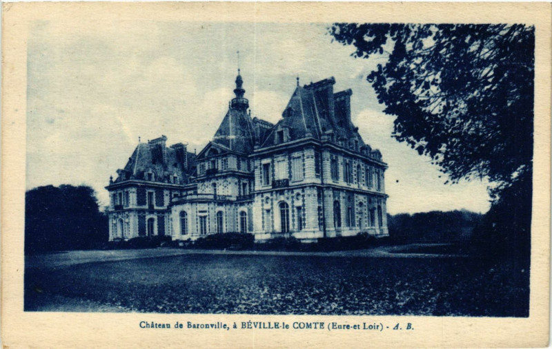 Carte postale ancienne Beville-le-Comte - Chateau de Baronville - a Beville-le-Comte à Béville-le-Comte