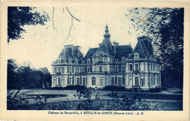 Carte postale ancienne Beville-le-Comte - Chateau de Baronville - a Beville-le-Comte à Béville-le-Comte