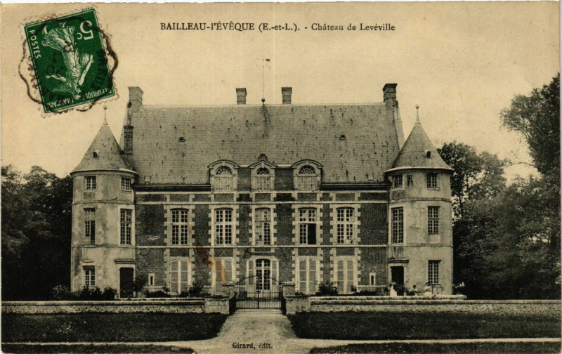 Carte postale ancienne Bailleau-l'Eveque - Chateau de Leveville à Bailleau-l'Évêque