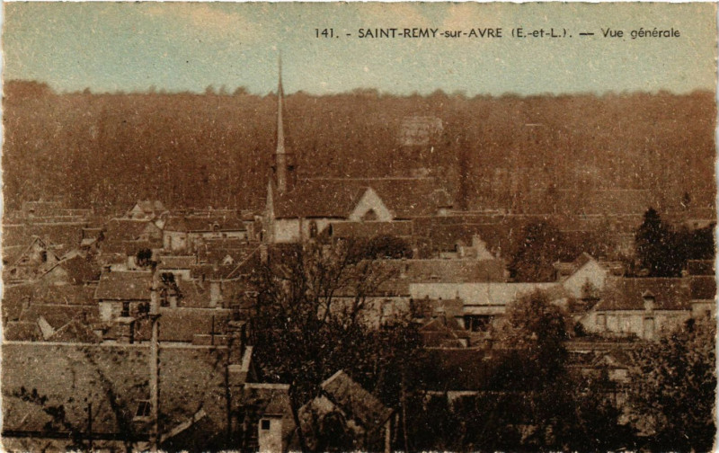 Carte postale ancienne Saint-Remy-sur-Avre - Vue générale à Saint-Rémy-sur-Avre