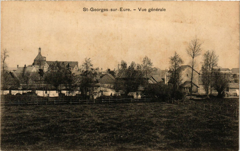 Carte postale ancienne Saint-Georges surEure - Vue générale