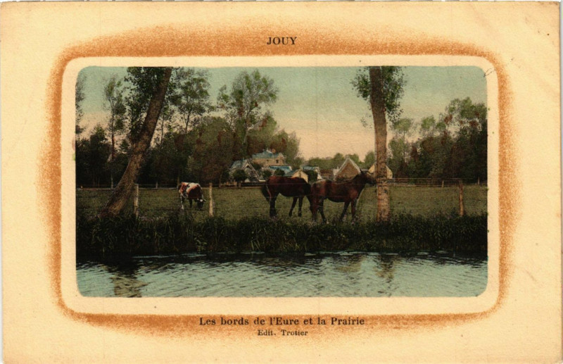 Carte postale ancienne Jouy - Lesbords de l'Eure à Jouy