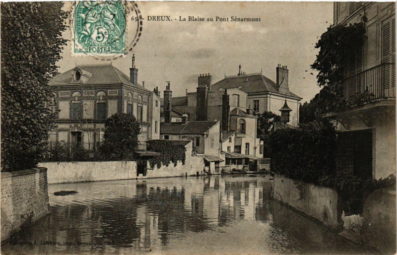 Carte postale ancienne Dreux - La Blaise au Pont à Dreux