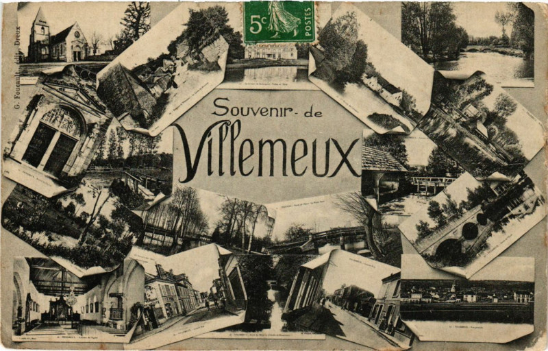 Carte postale ancienne Souvenir de Villemeux