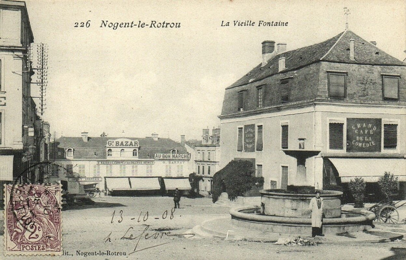 Carte postale ancienne Nogent le Rotrou - La Vieille Fontaine à Nogent-le-Rotrou