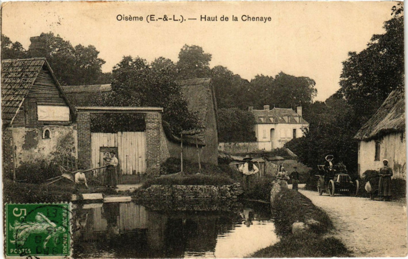 Carte postale ancienne Oiseme - Haut de la Chenaye
