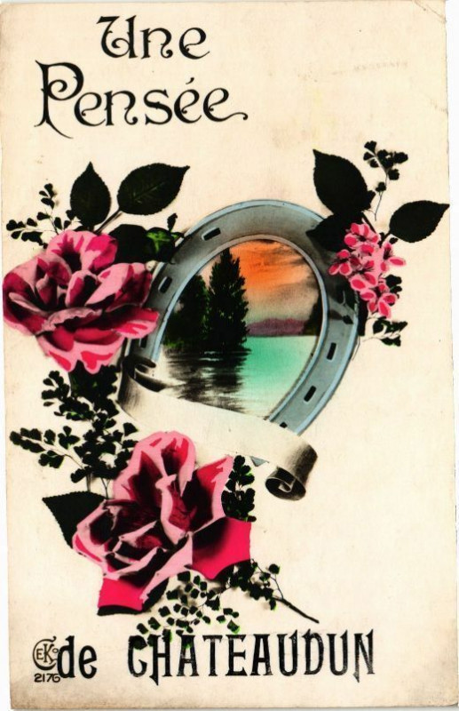 Carte postale ancienne Une Pensée de Chateaudun à Châteaudun
