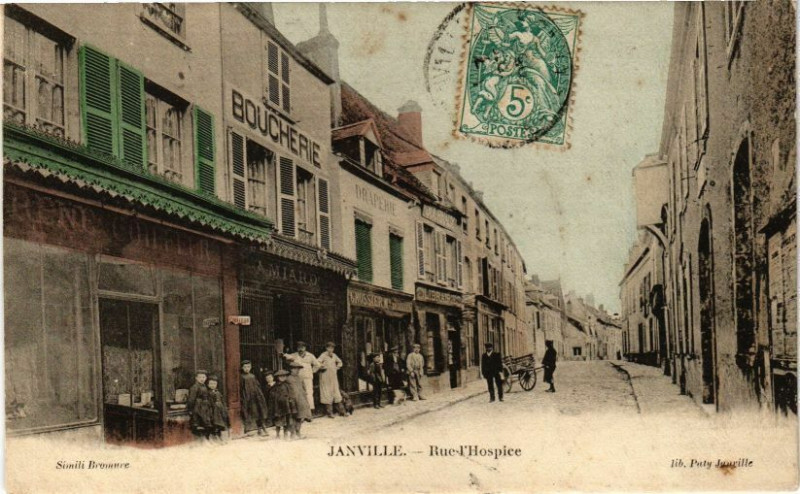 Carte postale ancienne Janville-Rue l'Hospice
