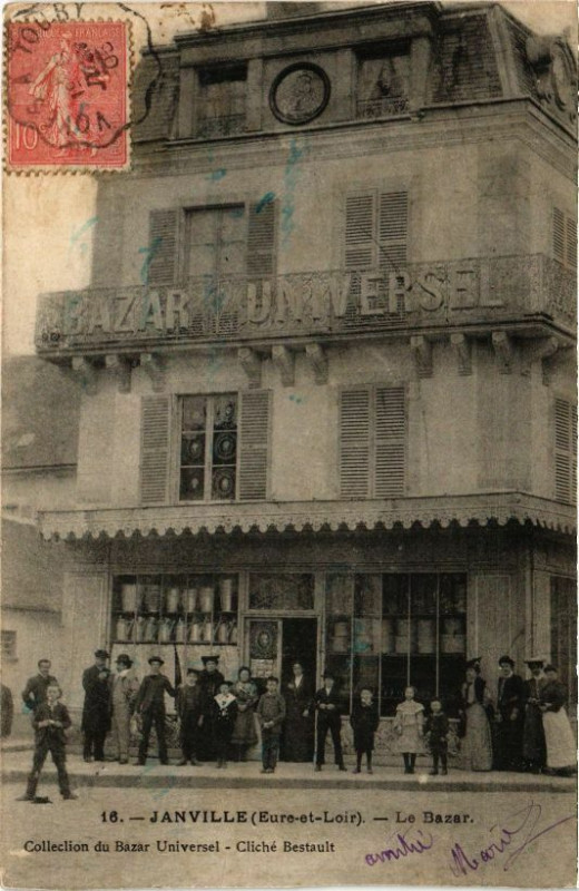 Carte postale ancienne Janville-Le Bazar