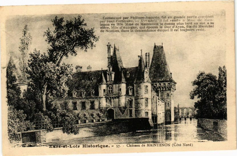 Carte postale ancienne Eure-et-Loir Historique-Chateau de Maintenon à Maintenon