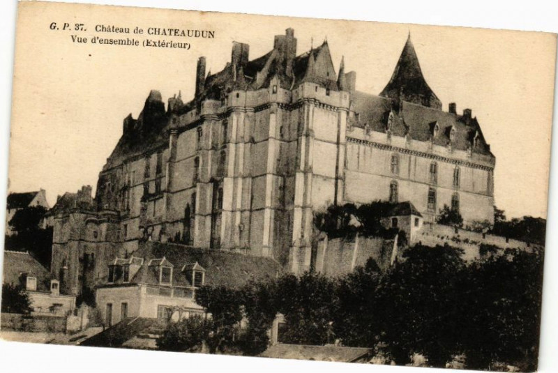 Carte postale ancienne Chateau de Chateaudun-Vue d'ensemble