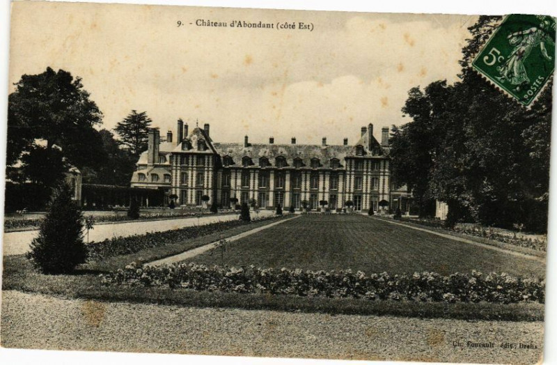Carte postale ancienne Chateau d'Abondant à Abondant