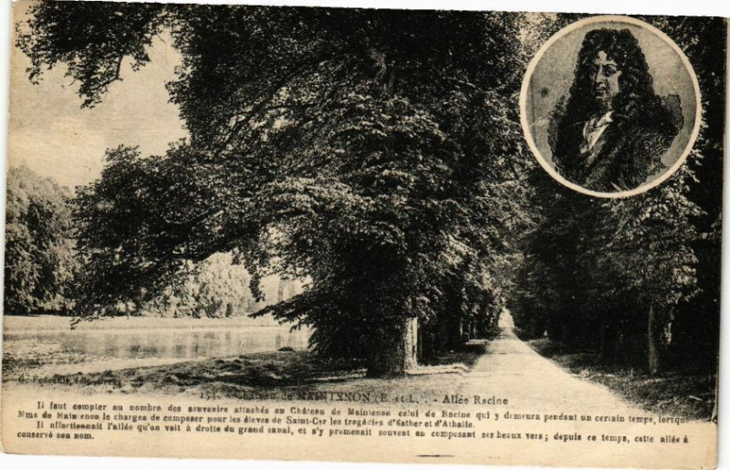 Carte postale ancienne Chateau de Maintenon-Allée Racine à Maintenon