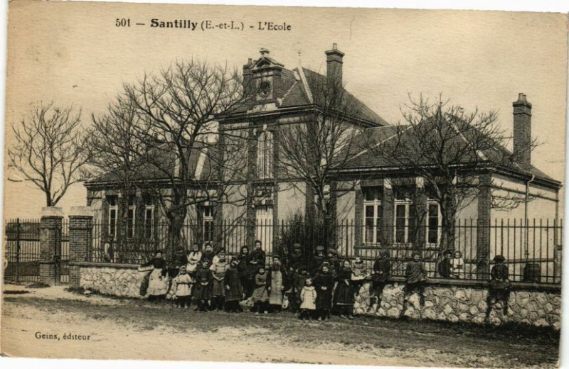 Carte postale ancienne Santilly-L'Ecole à Santilly
