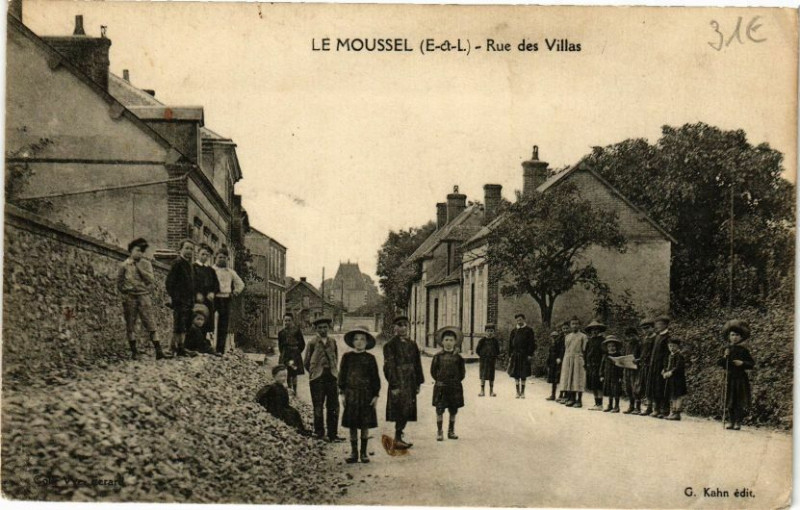 Carte postale ancienne Le Moussel-Rue des Villas