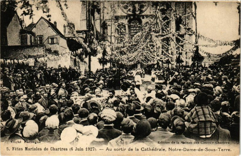 Carte postale ancienne Fetes Mariales de Chartres - 6 Juin 1927 à Chartres