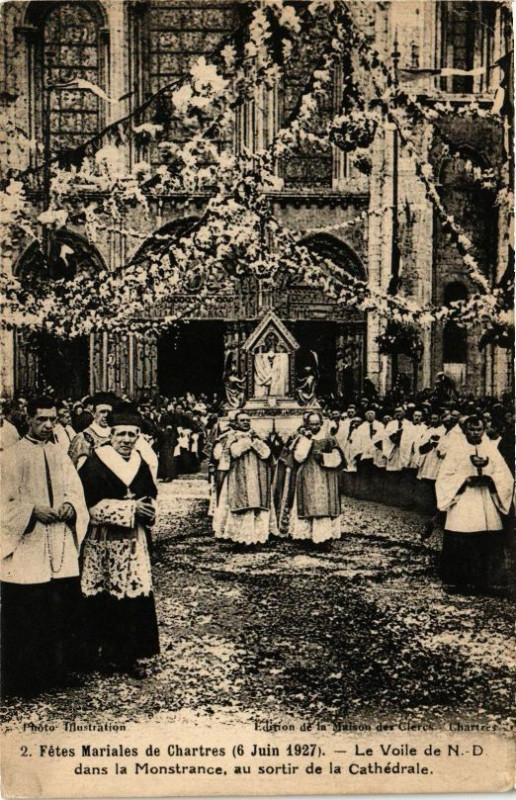 Carte postale ancienne Fetes Mariales de Chartres à Chartres