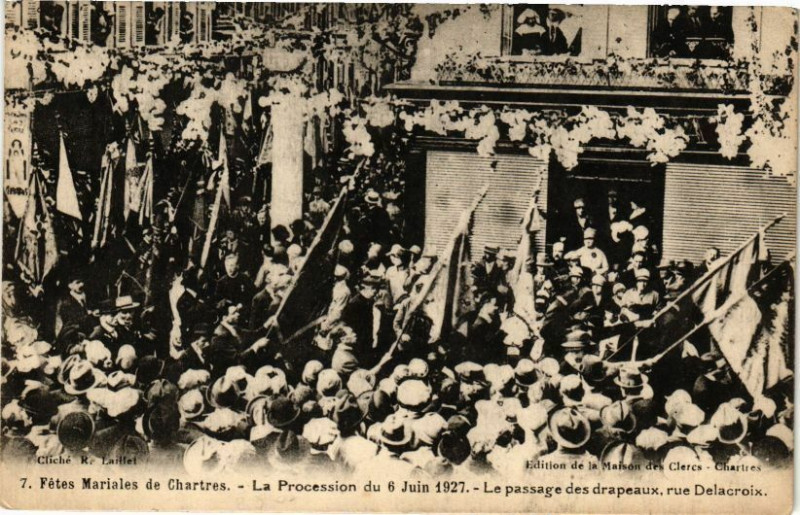 Carte postale ancienne Fetes Mariales de Chartres à Chartres