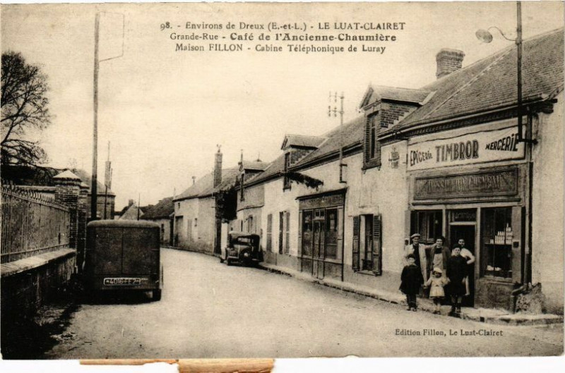 Carte postale ancienne Environs de Dreux-Le Luat-Clairet à Dreux