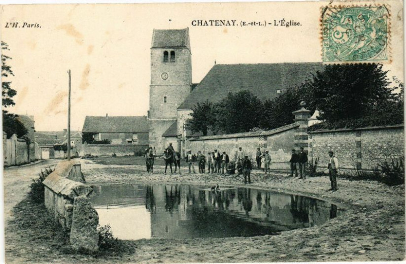 Carte postale ancienne Chatenay-L'Eglise à Châtenay
