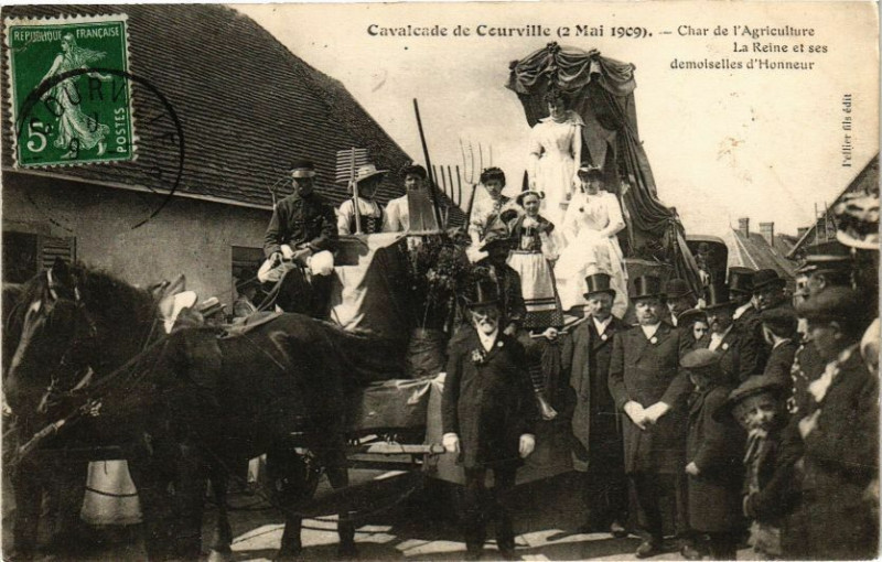 Carte postale ancienne Cavalcade de Courville