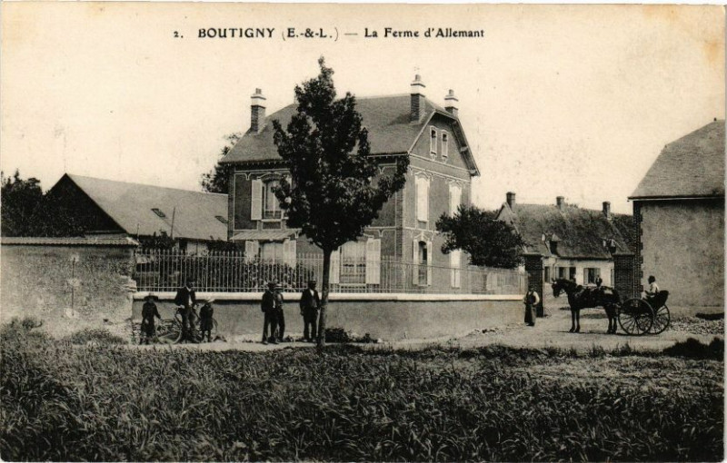 Carte postale ancienne Boutigny-La Ferme d'Allemant