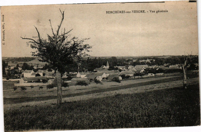 Carte postale ancienne Bercheres-sur-Vergre - Vue génére