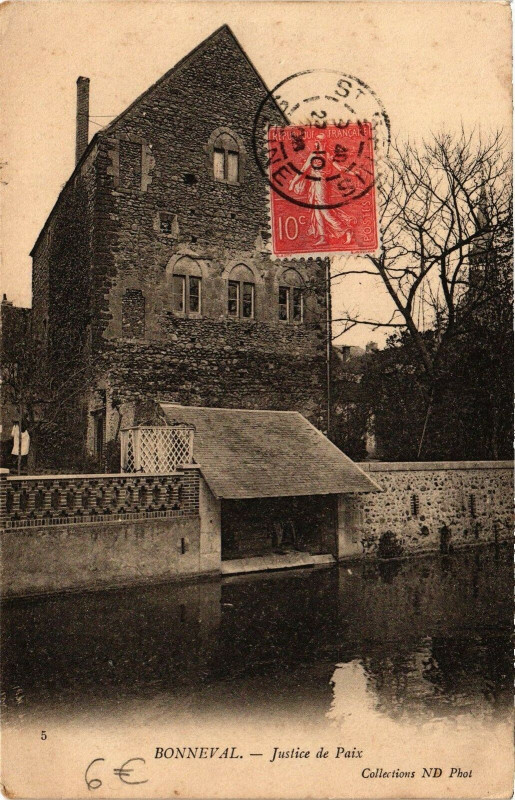 Carte postale ancienne Bonneval - Justice de Paix à Bonneval