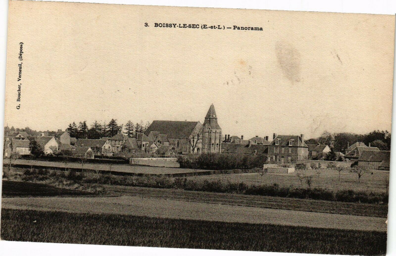 Carte postale ancienne Boissy-le-Sec - Panorama