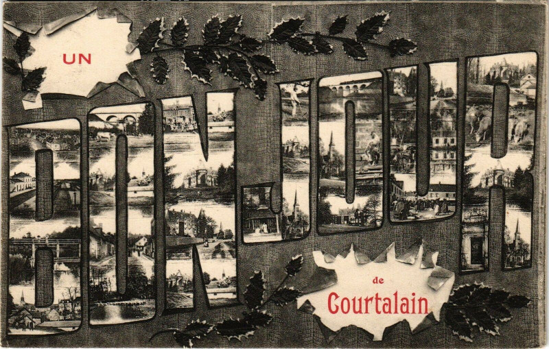 Carte postale ancienne Un Bonjour de Courtalain