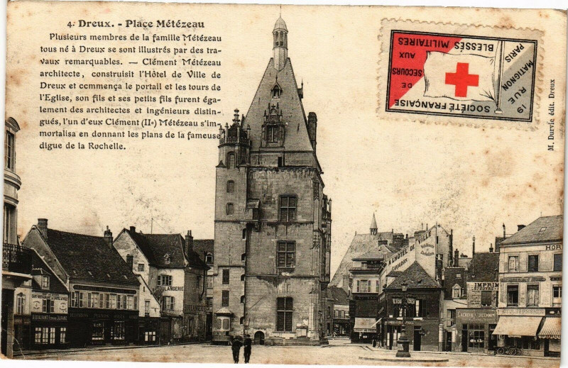 Carte postale ancienne Dreux - Place Métézeau .......... à Dreux