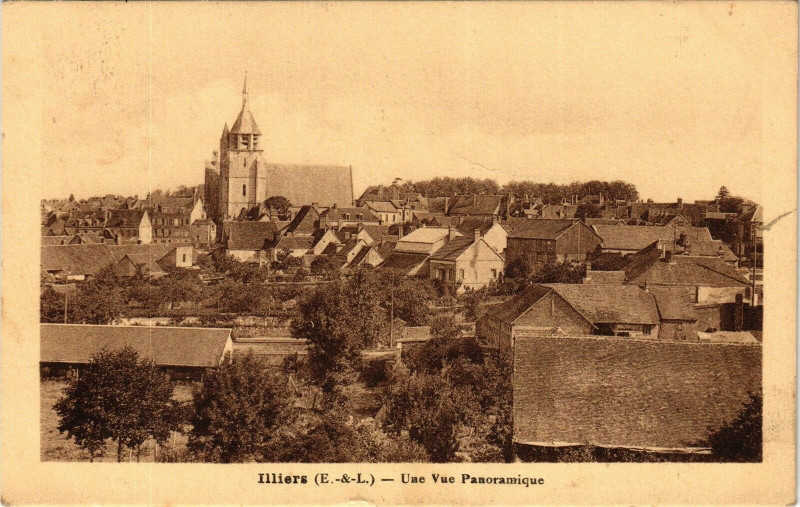 Carte postale ancienne Illiers-Une Vue Panoramique