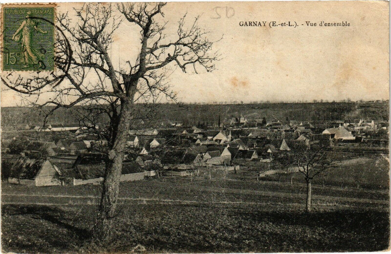 Carte postale ancienne Garnay-Vue d'ensemble à Garnay