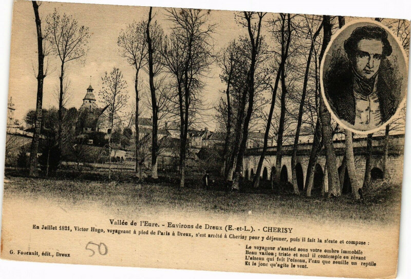 Carte postale ancienne Vallée de l'Eure - Environs de Dreux - Cherisy .. à Dreux